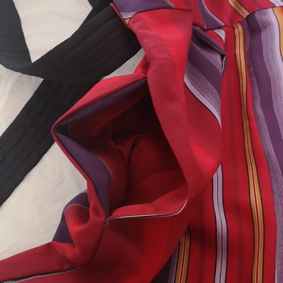 Mango Ladies Striped Short Jumpsuit XS Red , Purple - Picture 14 of 16